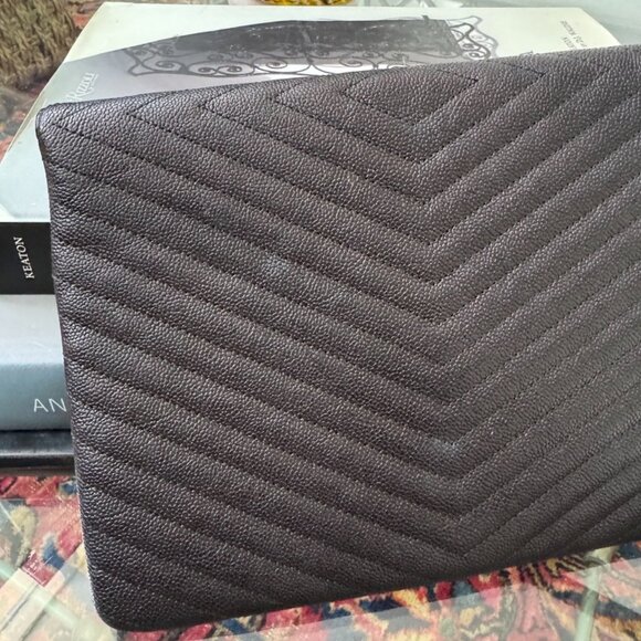 Chanel Chevron Caviar Calfskin Clutch Envelope Bag Pouch - Picture 3 of 13